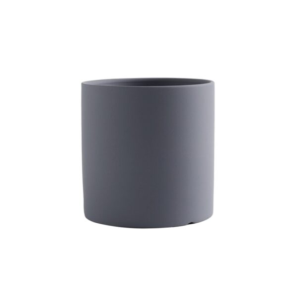 Nordic Industrial Style Colorful Ceramic Flowerpot Succulent Planter Green Plants Cylindrical Shape Flower Pot With Hole Tray