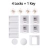 Magnetic Child Lock Baby Safety Cabinet Drawer Door Lock Children Protection Invisible Lock Kids Security 4+1/8+2 With 1 Cradle