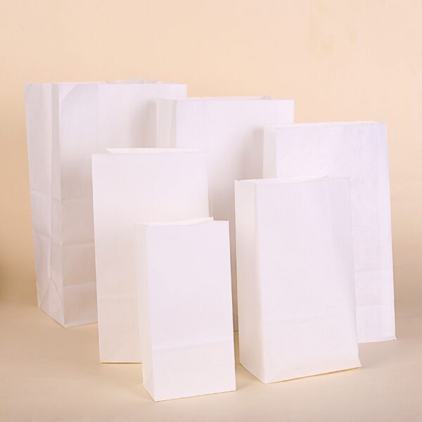 50/100pcs kraft paper bag gift bags packaging biscuit candy food cookie bread seen snacks baking takeaway bags