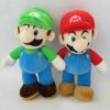 2PCS Super Bros Plush Doll Luigi Toy Soft Stuffed Animal Dolls Toys Kids Children Birthday Christmas Gift