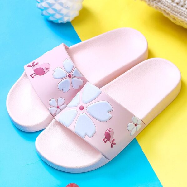 Cute Cartoon Animal Women Home Slippers Alpaca Unicorn Summer Bathroom Ladies Slides Non-slip Indoor Couples Shoes Flip Flops