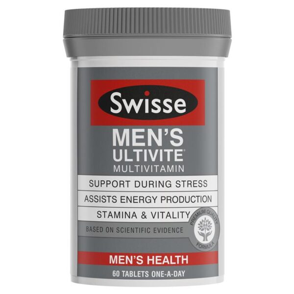 Swisse Men Compound MultiVitamins Tablet Health Wellness Supplements Energy Level Mental Alertness Stamina Vitality Vegetarians