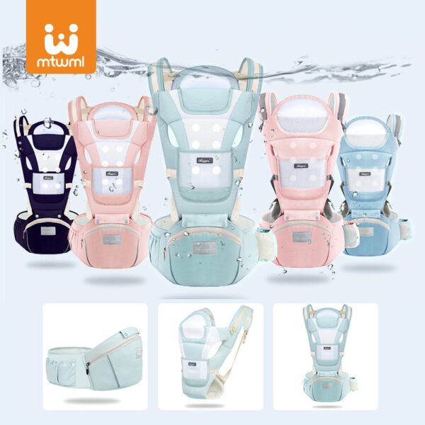 MTWML Ergonomic Baby Carrier Baby Kangaroo Child Hip Seat Tool Baby Holder Sling Wrap Backpacks Baby Travel Activity Gear