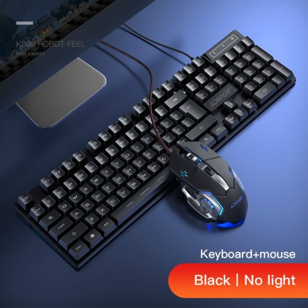 Gaming keyboard and Mouse Wired backlight mechanical feeling keyboard Gamer kit Silent 3200DPI Gaming Mouse Set for PC Laptop