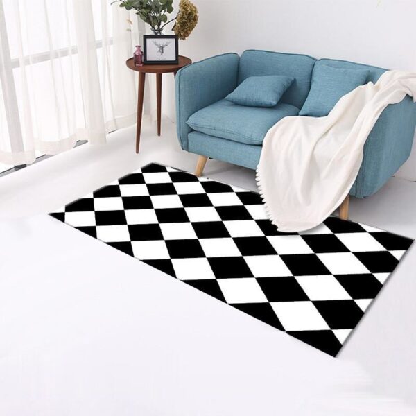Moroccan Area Rugs for Bedroom Bedside Nordic Print Soft Flannel Floor Mat Washable Non-Slip Kitchen Door Mat Home Decor Carpets