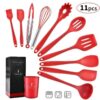 10/11PCS Silicone Kitchenware Non-stick Cookware Cooking Tool Spatula Ladle Egg Beaters Shovel Spoon Soup Kitchen Utensils Set