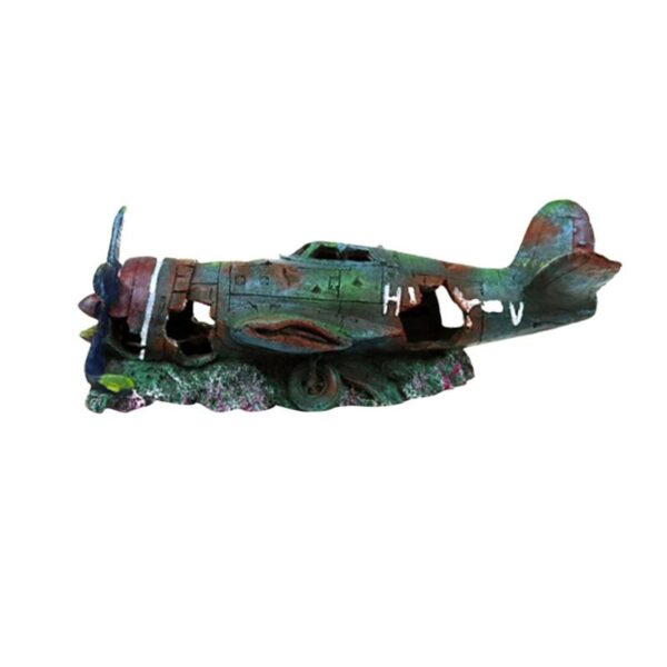 Underwater Mini Wreckage Resin Craft Fish Tank Artificial Plane Wreckage Ornament Aquarium Landscape