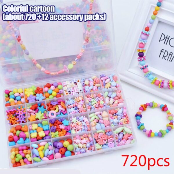 DIY Handmade Beaded Toy with Accessory Set Girl Weaving Bracelet Jewelry Making Toys Educational Toys for children Children Gift