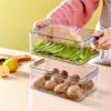 Transparent Storage Box For Kitchen Household Eggs Fruits And Vegetables Crisper Can Be Superposition Food Storage Box