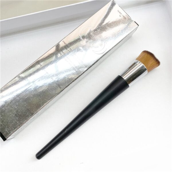 Foundation Full Coverage Fluid Brush #12 & Contour Brush No.15 - Professional Flawless Liquid Creamy Products Cosmetics Tools