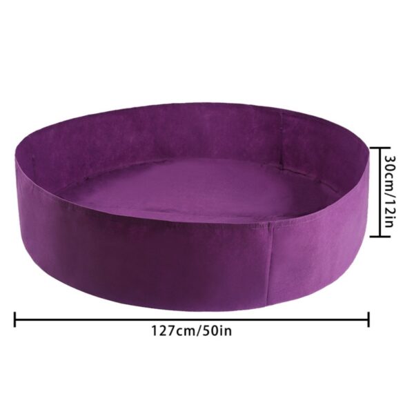 Fabric Raised Garden Bed 50 Gallons Round Planting Container Grow Bags Breathable Felt Fabric Planter Pot for Plants Nursery Pot