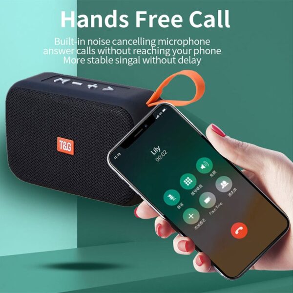 T&G TG506 Mini Bluetooth Speaker Wireless Portable Handhold Loudspeaker Fabric Stereo Small Subwoofer Support TF Card FM Radio