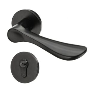 1 Set Room Door Lock with Keys Safety Bedroom Door Handle Lock Aluminum Alloy Antique Anti-theft Security Improvement Home