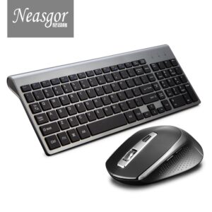 Latest Neasgor Wireless Keyboard Mouse Set Computer Silent Button Keyboard and Mouse Combo keyboard gaming