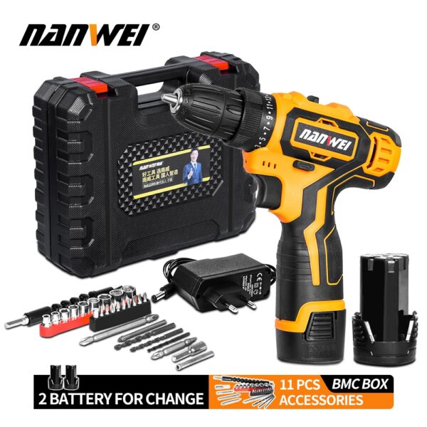 Impact Cordless Screwdriver Cordless Drill Impact Electric Drill Power Tools Hammer Drill Electric Drill Hand