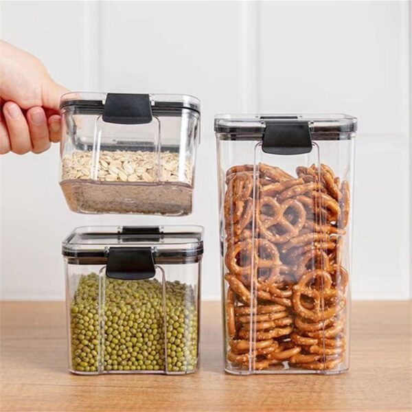 Multi-purpose Food Storage Box Cold Room Cabinet Living Room Storage Tank Multigrain Storage Tank Transparent Sealed Cans