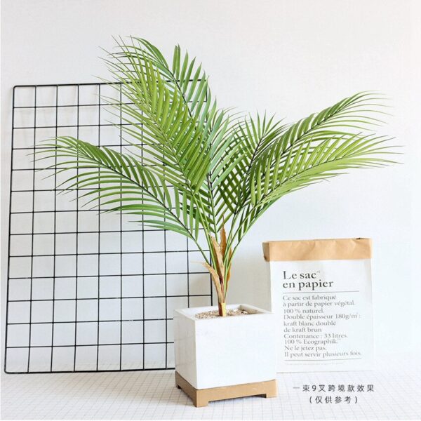60-88 CM Real Touch Artificial Tree Palm Leaf Plastic Feel Plants Garden Home Decorations Scutellaria Tropical Fake Plants