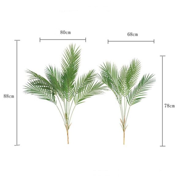 88 CM Green Artificial Palm Leaf Plastic Plants Garden Home Decorations Scutellaria Tropical Tree Fake Plants