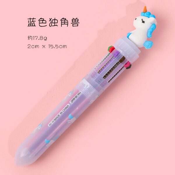 10Pcs Ten-Color Ballpoint Pen Kawaii Stationery Novelty Cute Pen Student Writing Gel Pen Learning Office Supplies