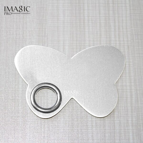 Professional Stainless Makeup Palette Plate Spatula Butterfly Eyeshadow Nail Polish Color Mixing Palette Plate Cosmetic Tool