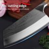 Kitchen Knife Damascus Laser Pattern Chinese Chef Knife Stainless Steel Butcher Meat Chopping Cleaver Knife Vegetable Cutter