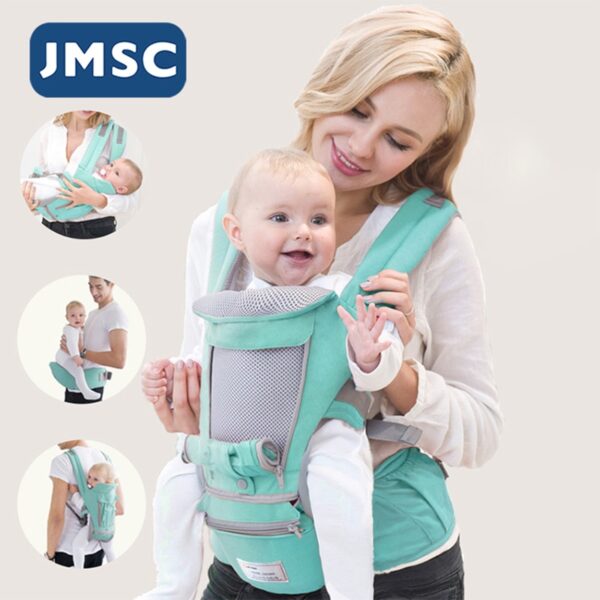 JMSC Ergonomic Baby Carrier Infant Kid Hip Seat Kangaroo Sling Front Facing Backpack for Travel Outdoor Activity Gear Wrap Bebes