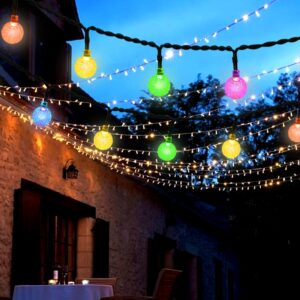 20/30/50 LED Crystal Solar Bulbs Fairy Lights Outdoor Waterproof String Lights for Garden Yard Home Wedding Christmas Decoration