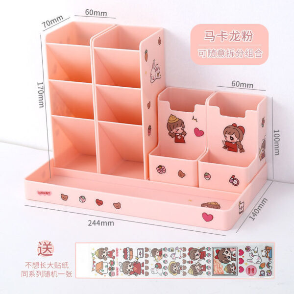 Penholder Desk Organizer Desktop Cute Penholder Organizers For Desktop Office Desk Accessories Stand Stationery & Office Storage