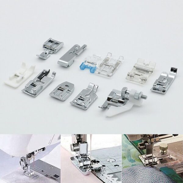 One Set Domestic Sewing Machine Accessories Presser Foot Feet Kit Set Hem Foot Spare Parts For Brother Singer Janome