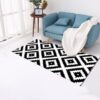 Moroccan Area Rugs for Bedroom Bedside Nordic Print Soft Flannel Floor Mat Washable Non-Slip Kitchen Door Mat Home Decor Carpets