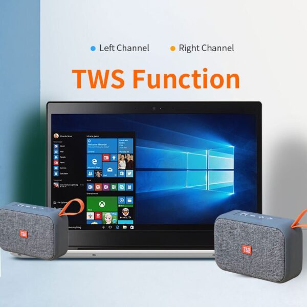 T&G TG506 Mini Bluetooth Speaker Wireless Portable Handhold Loudspeaker Fabric Stereo Small Subwoofer Support TF Card FM Radio