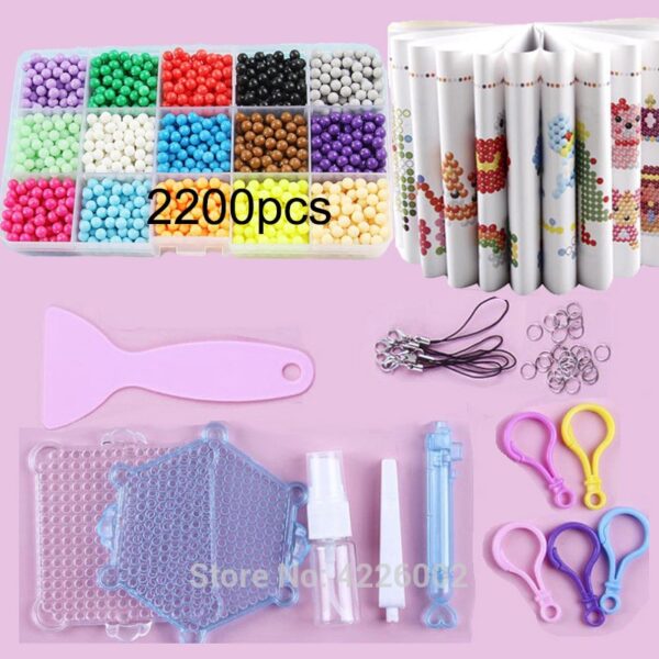 Water Beads DIY Set Pearl Box Pegboard Game Kit Ironing Tool Accessories Kids Designer Toys for Girls Children Gift 8 10 Years