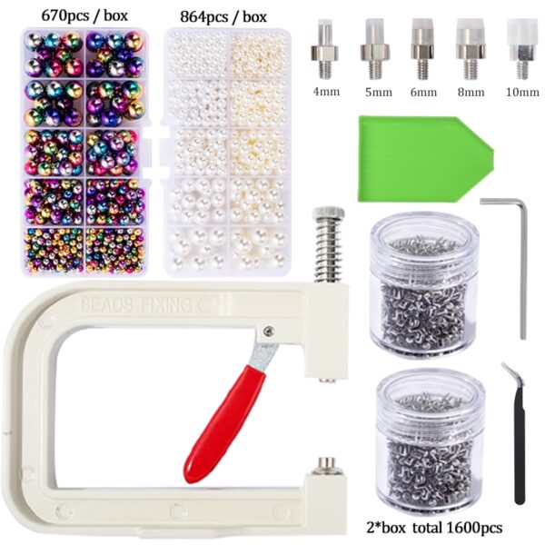 Pearl Setting Machine Riveter Of Beads Fixing Machine For Decoration Clothes DIY Craft Accessories Supplies Pearl Fixed Tool Kit