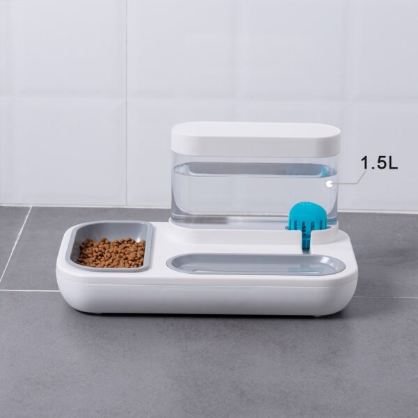 2.2L Pet Dog Cat Automatic Feeder Bowl for Dogs Drinking Water 528ml Bottle Kitten Bowls Slow Food Feeding Container Supplies