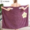 Wearable Bath Towel Superfine Fiber Towels Soft and Absorbent Chic Towel for Autumn Hotel Home Bathroom Gifts Women Bathrobe