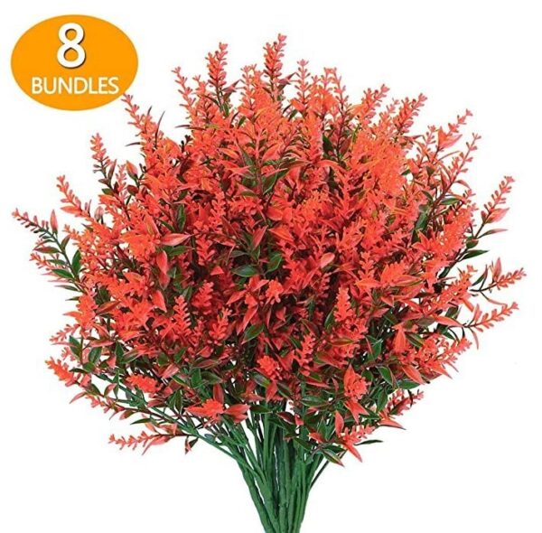 Fake Flowers Artificial Flowers Real Touch Artificial Bouquet UV Resistant Shrubs Plants No Fade Faux Plastic Home Garen Decors