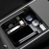 Tesla Model3 Car Central Armrest Storage Box For Tesla Model 3 2021 Accessories Center Console Flocking Organizer Containers New