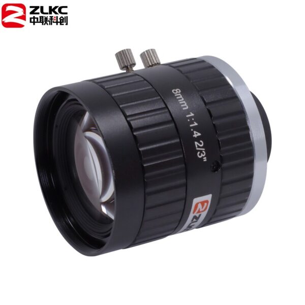 Camera Lens 8mm C-Mount 2/3" F1.4 Machine Vision lens 5MP High Resolution manual Iris cctv Lens Industrial lenses Low distortion