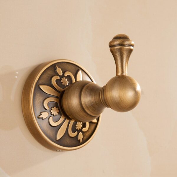 Antique Brushed Carved Aluminum Bathroom Fixture Bath Hardware Set Towel Shelf Towel Bar Paper Holder Cloth Hook AA03 Series