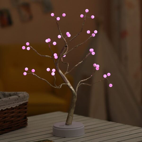 LED Night Light Mini Christmas Tree Copper Wire Garland Lamp For Home Kids Bedroom Decor Fairy Lights Luminary Holiday lighting