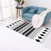 Moroccan Area Rugs for Bedroom Bedside Nordic Print Soft Flannel Floor Mat Washable Non-Slip Kitchen Door Mat Home Decor Carpets