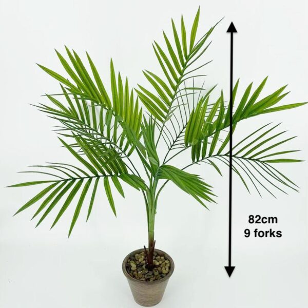 88 CM Green Artificial Palm Leaf Plastic Plants Garden Home Decorations Scutellaria Tropical Tree Fake Plants