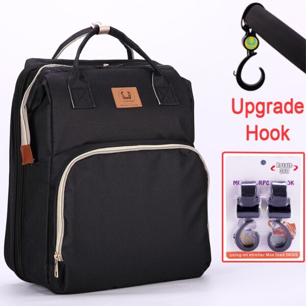 Baby Diaper Bag Bed Backpack For Mom Maternity Bag For Stroller Nappy Bag Large Capacity Nursing Bag for Baby Care Upgrade Hooks