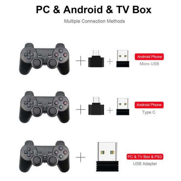 Wireless Gamepad For Android Phone/PC/PS3/TV Box Joystick 2.4G Joypad USB PC Game Controller For Xiaomi Smart Phone Accessories