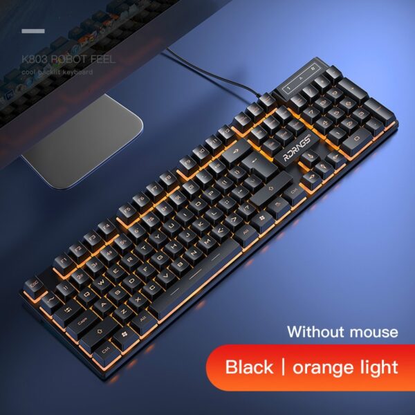 Gaming keyboard and Mouse Wired backlight mechanical feeling keyboard Gamer kit Silent 3200DPI Gaming Mouse Set for PC Laptop
