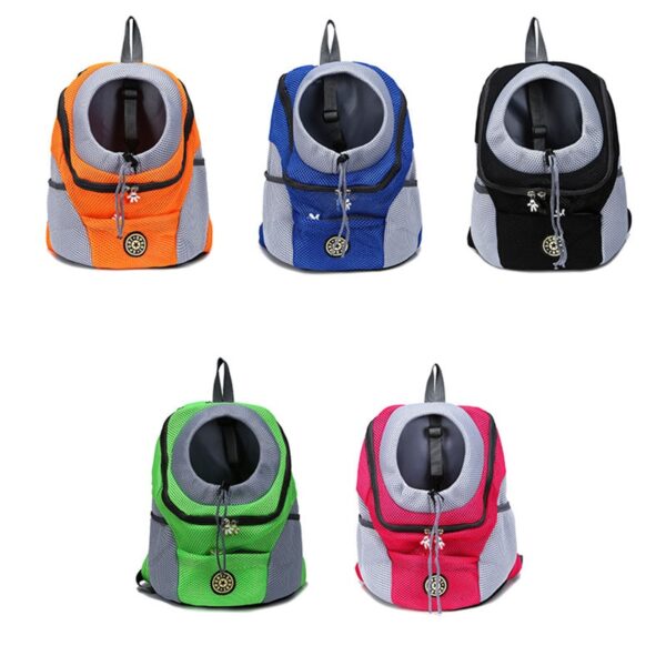 Out Double Shoulder Portable Travel Backpack Outdoor Pet Dog Carrier Bag Pet Dog Front Bag Mesh Backpack Head Pet Supplies