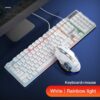 Gaming keyboard and Mouse Wired backlight mechanical feeling keyboard Gamer kit Silent 3200DPI Gaming Mouse Set for PC Laptop