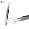 Eyelash Tweezers Excellent Closure Stainless Steel Lash Accessories Tweezers For 3D Volume Lash Extension Supplies Makeup Tools