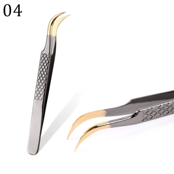 Eyelash Tweezers Excellent Closure Stainless Steel Lash Accessories Tweezers For 3D Volume Lash Extension Supplies Makeup Tools