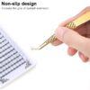 Eyelash Tweezers Excellent Closure Stainless Steel Lash Accessories Tweezers For 3D Volume Lash Extension Supplies Makeup Tools